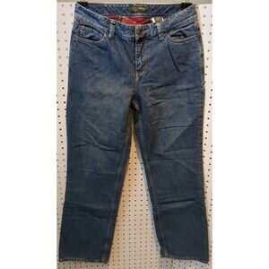 Eddie Bauer Flannel Lined Jeans Women Size 6 Blue